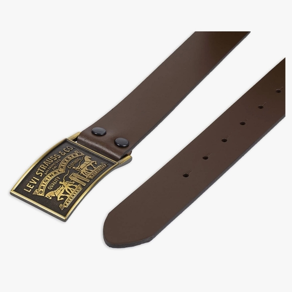New Levi's Straus leather belt and belt buckle - Picture 3 of 6
